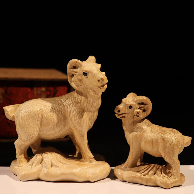 Buddha Stones Année du serpent Caractère du zodiaque chinois Fu Statue en bois de pêche Décoration de la maison - image 23