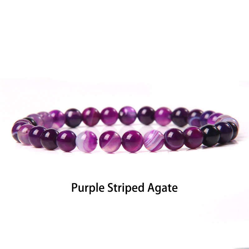 Buddha Stones 6 mm Diverses pierres Cristal Noir Paillettes Pierres Oeil de Tigre Rouge Bracelet de Protection