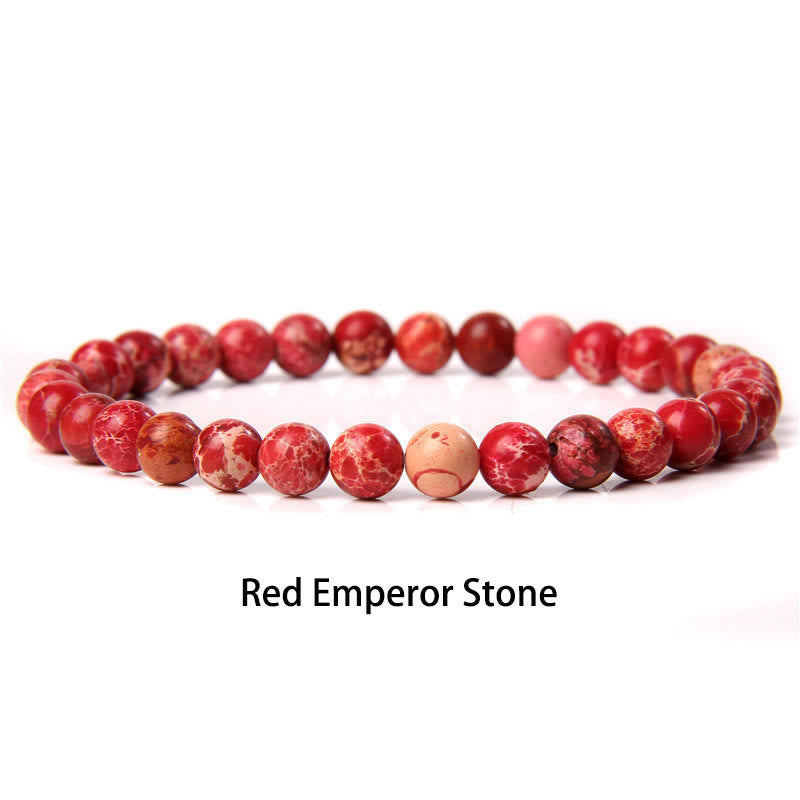 Buddha Stones 6 mm Diverses pierres Cristal Noir Paillettes Pierres Oeil de Tigre Rouge Bracelet de Protection