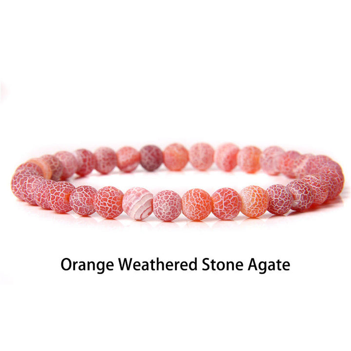Buddha Stones 6 mm Diverses pierres Cristal Noir Paillettes Pierres Oeil de Tigre Rouge Bracelet de Protection