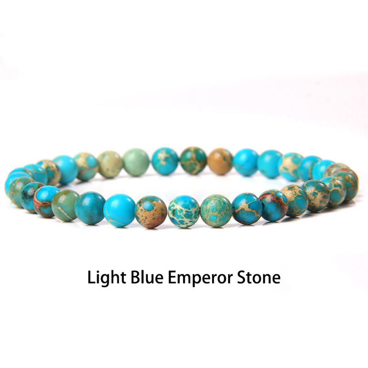 Buddha Stones 6 mm Diverses pierres Cristal Noir Paillettes Pierres Oeil de Tigre Rouge Bracelet de Protection