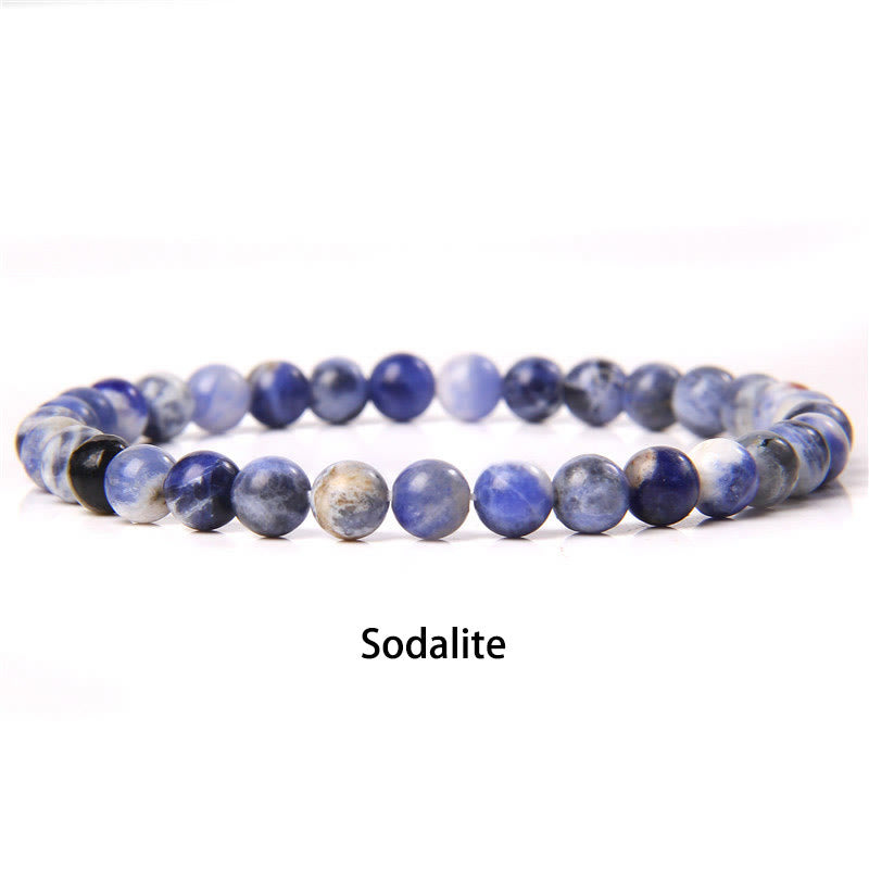 Buddha Stones 6 mm Diverses pierres Cristal Noir Paillettes Pierres Oeil de Tigre Rouge Bracelet de Protection