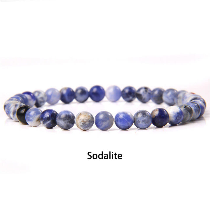 Buddha Stones 6 mm Diverses pierres Cristal Noir Paillettes Pierres Oeil de Tigre Rouge Bracelet de Protection