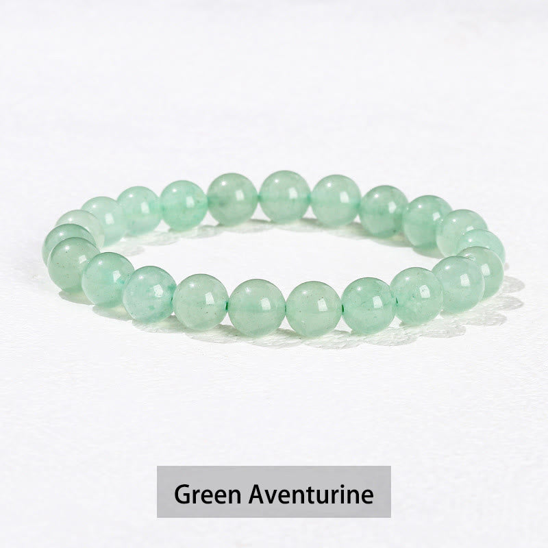Bracelet de guérison en Buddha Stones, diverses pierres de cristal, améthyste, aventurine verte, quartz rose - Aventurine verte - 10 mm (circonférence du poignet 14-16 cm) - image 10