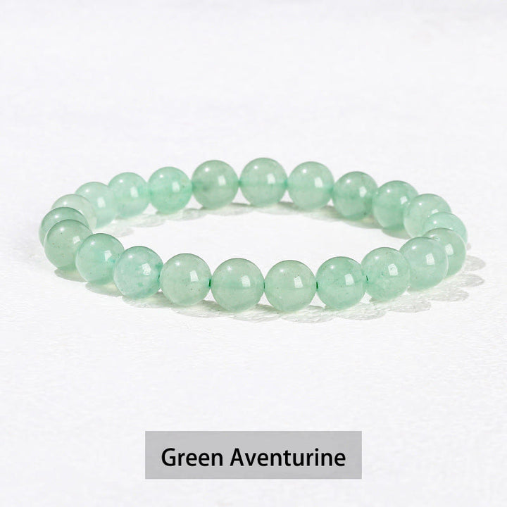 Bracelet de guérison en Buddha Stones, diverses pierres de cristal, améthyste, aventurine verte, quartz rose - Aventurine verte - 10 mm (circonférence du poignet 14-16 cm) - image 10