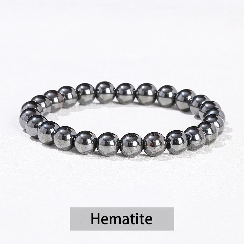 Bracelet de guérison en Buddha Stones, diverses pierres de cristal, améthyste, aventurine verte, quartz rose - Hématite - 10 mm (circonférence du poignet 14-16 cm) - image 37