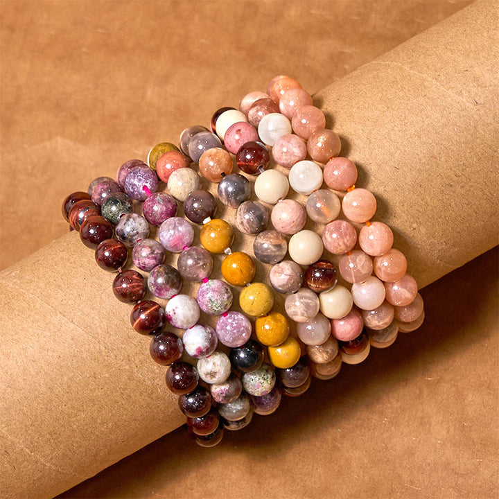 Bracelet Passion Courage Série Orange Rouge Inspire la Créativité Buddha Stones