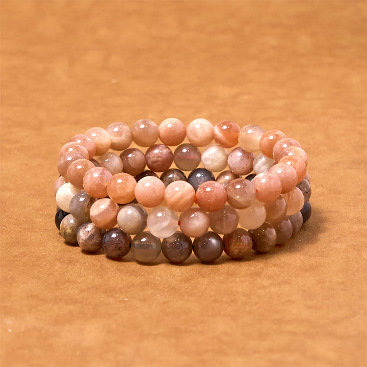 Bracelet Passion Courage Série Orange Rouge Inspire la Créativité Buddha Stones