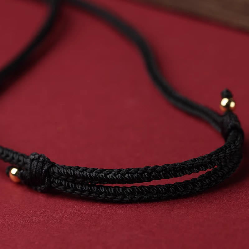 Collier avec pendentif en corde noire et Buddha Stones et cinabre, signe du zodiaque chinois - image 17
