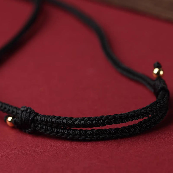 Collier avec pendentif en corde noire et Buddha Stones et cinabre, signe du zodiaque chinois - image 17