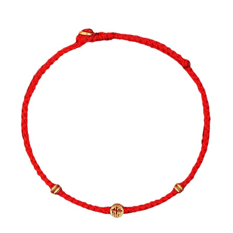 Bracelet porte-bonheur en argent sterling 925 tressé à la main avec cordon rouge et Buddha Stones