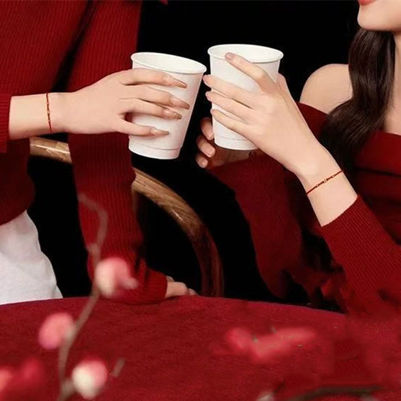 Bracelet porte-bonheur en argent sterling 925 tressé à la main avec cordon rouge et Buddha Stones - image 11