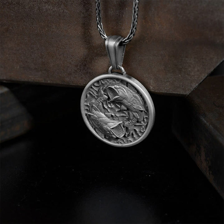 Collier pendentif de richesse en forme de poisson Koi poli en étain pur Buddha Stones - image 3