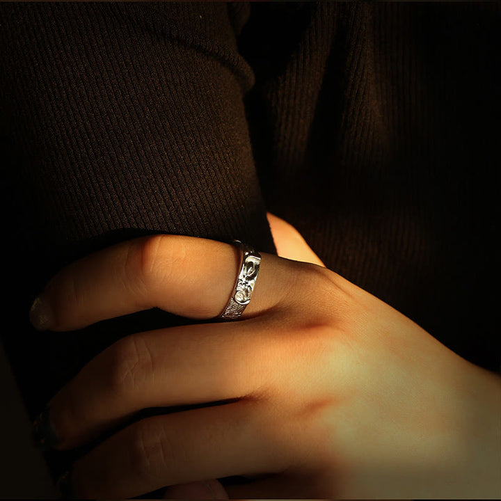 Bague de protection des yeux de Bouddha en argent sterling 999 de Buddha Stones - image 9