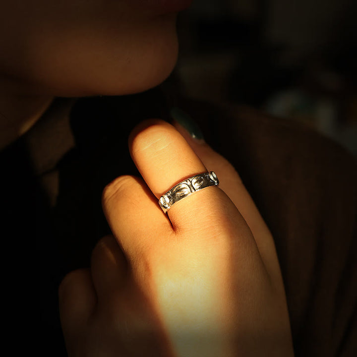 Bague de protection des yeux de Bouddha en argent sterling 999 de Buddha Stones - image 3