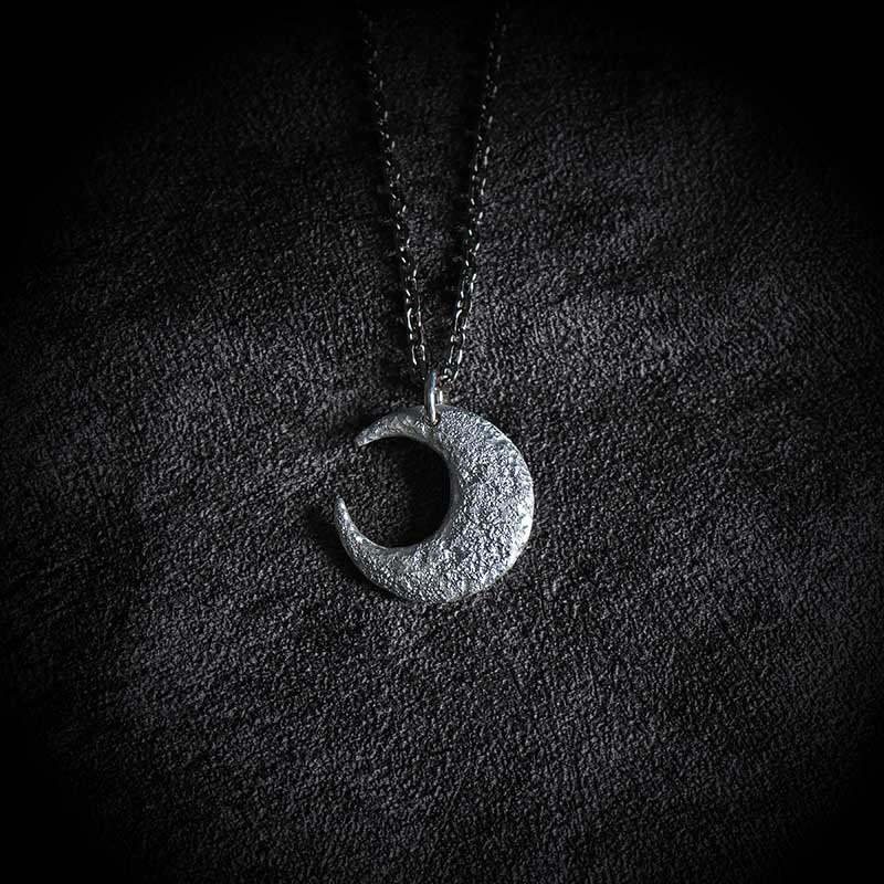 Collier pendentif en argent sterling 999 avec Buddha Stones et équilibre lunaire