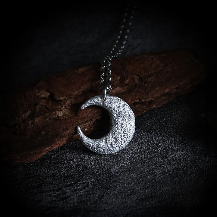 Collier pendentif en argent sterling 999 avec Buddha Stones et équilibre lunaire