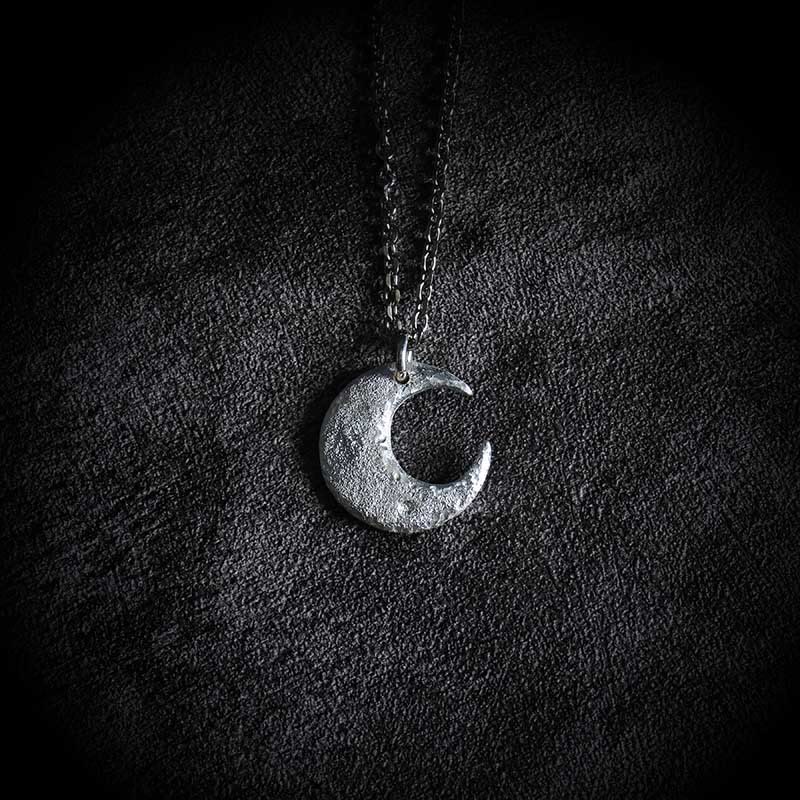 Collier pendentif en argent sterling 999 avec Buddha Stones et équilibre lunaire