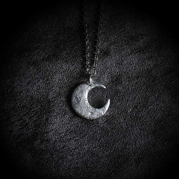 Collier pendentif en argent sterling 999 avec Buddha Stones et équilibre lunaire