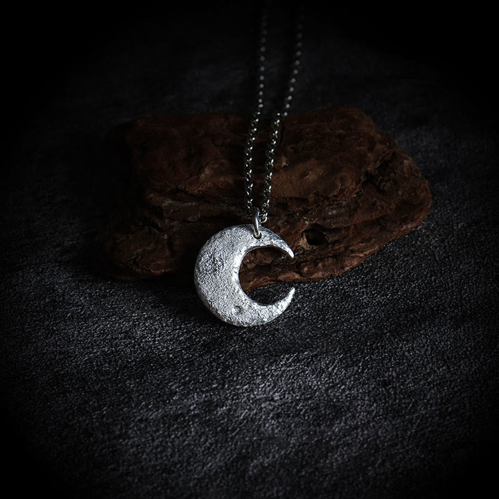 Collier pendentif en argent sterling 999 avec Buddha Stones et équilibre lunaire