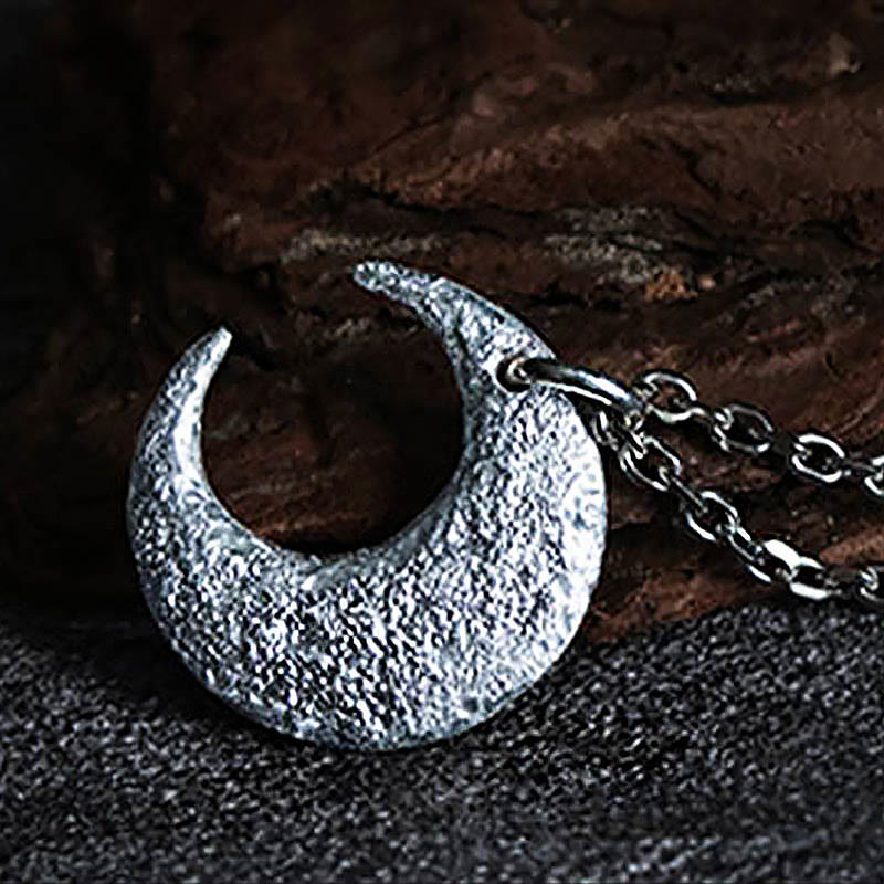 Collier pendentif en argent sterling 999 avec Buddha Stones et équilibre lunaire