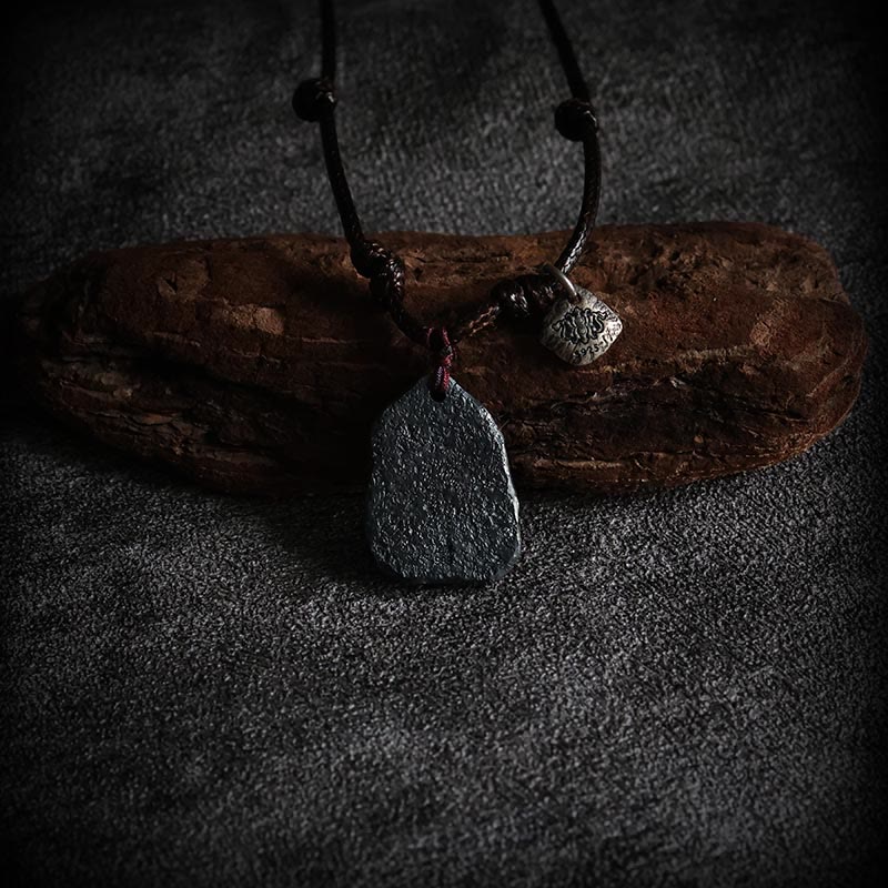 Collier pendentif de protection des nuages de bon augure en argent sterling 999 et or 24 carats Buddha Stones