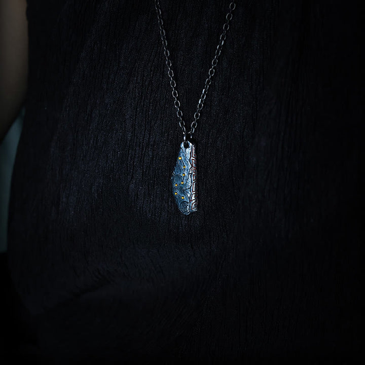 Collier pendentif en argent sterling 999 Buddha Stones et balance de la Grande Ourse