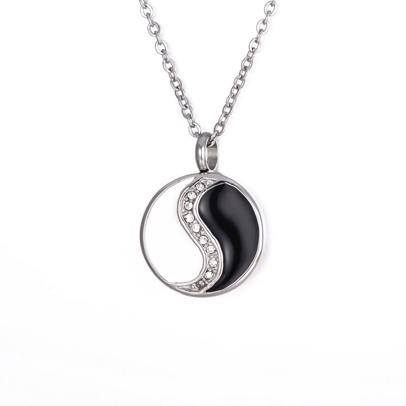 Collier pendentif harmonie en acier titane Yin Yang Buddha Stones - image 2