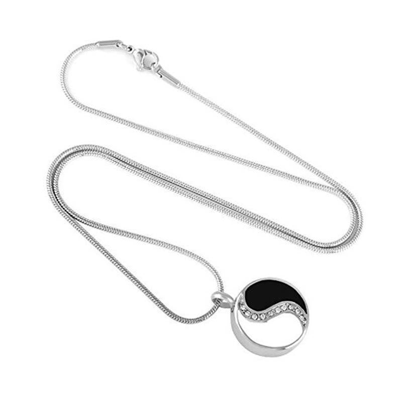 Collier pendentif harmonie en acier titane Yin Yang Buddha Stones - image 3
