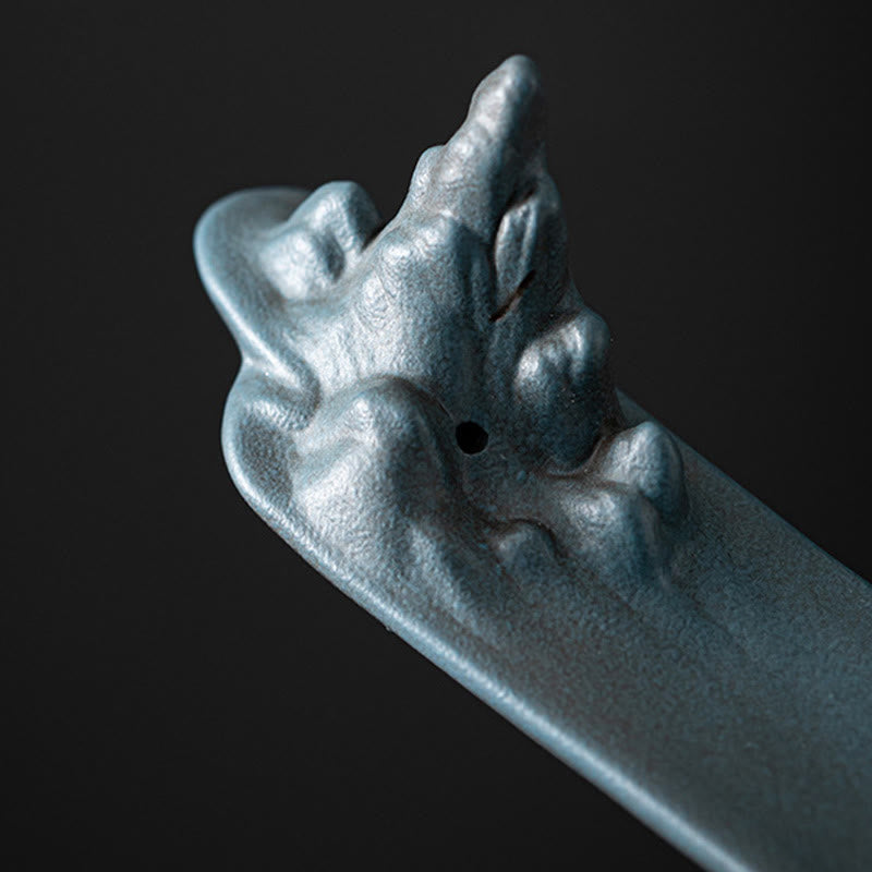 Brûleur d'encens en céramique avec Buddha Stones et montagnes et bateau - image 10