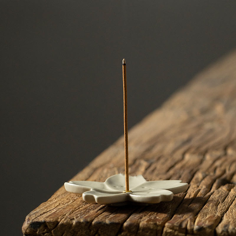 Buddha Stones Lotus Fleur de cerisier Fleur de prunier Chrysanthème Brûleur d'encens en céramique de guérison Décoration - image 3