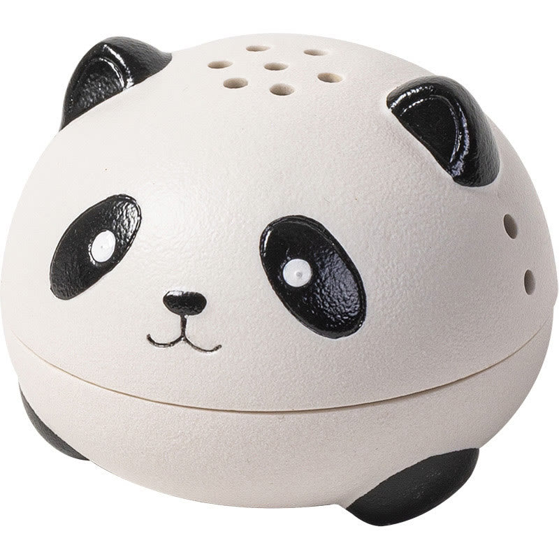 Brûleur d'encens en céramique en forme de panda mignon avec Buddha Stones pour décoration de bureau