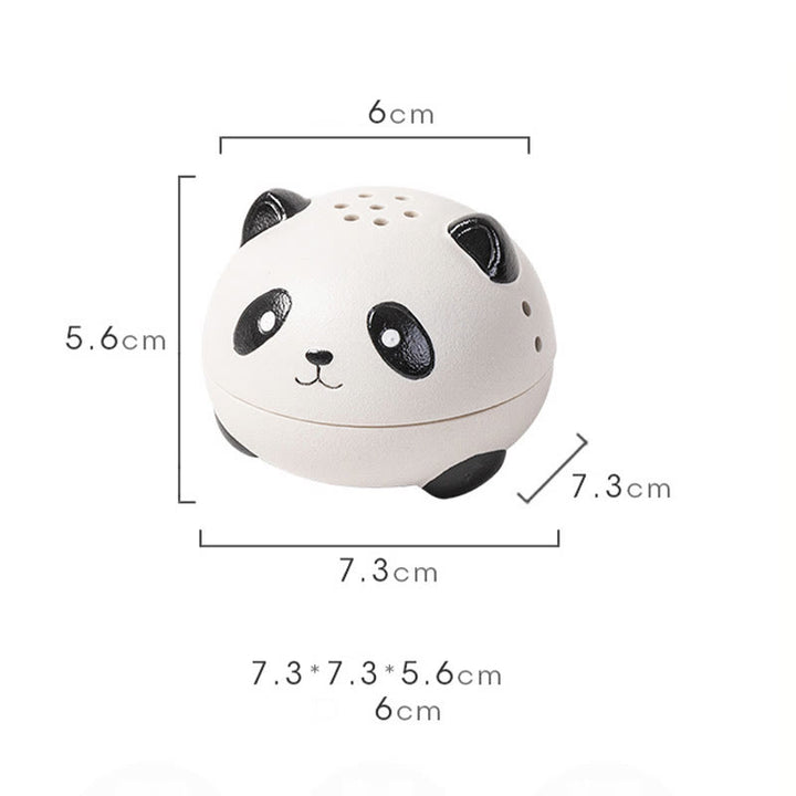 Brûleur d'encens en céramique en forme de panda mignon avec Buddha Stones pour décoration de bureau