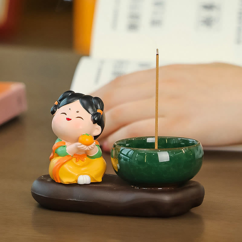 Buddha Stones d'encens en céramique pour la guérison des aliments de la dynastie Tang