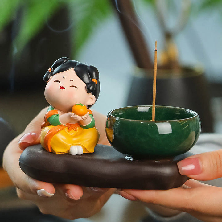 Buddha Stones d'encens en céramique pour la guérison des aliments de la dynastie Tang