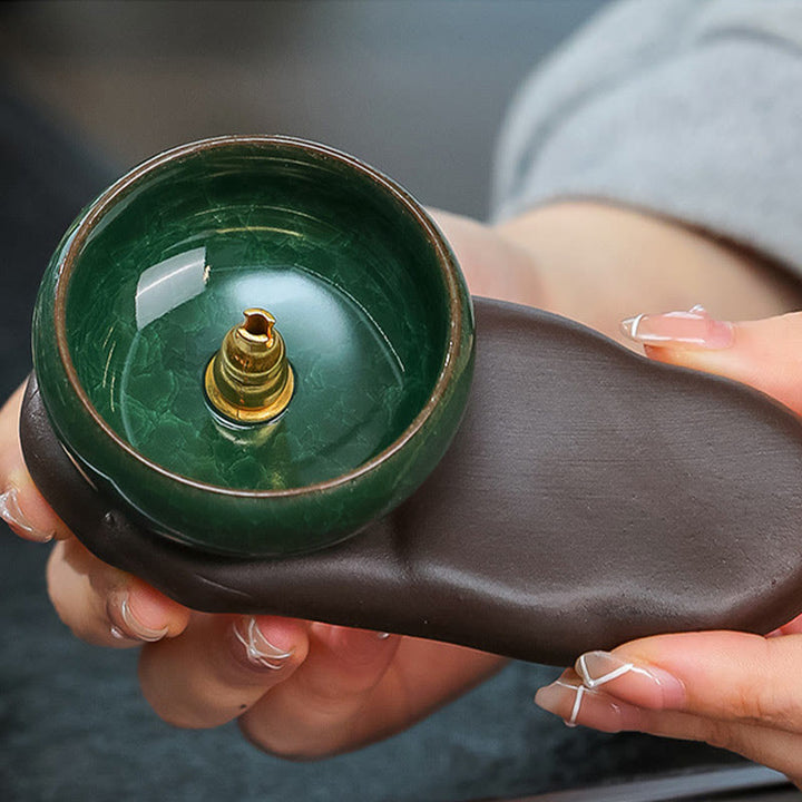 Buddha Stones d'encens en céramique pour la guérison des aliments de la dynastie Tang