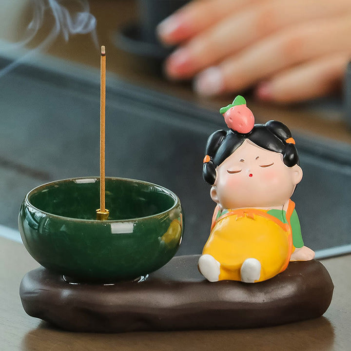 Buddha Stones d'encens en céramique pour la guérison des aliments de la dynastie Tang