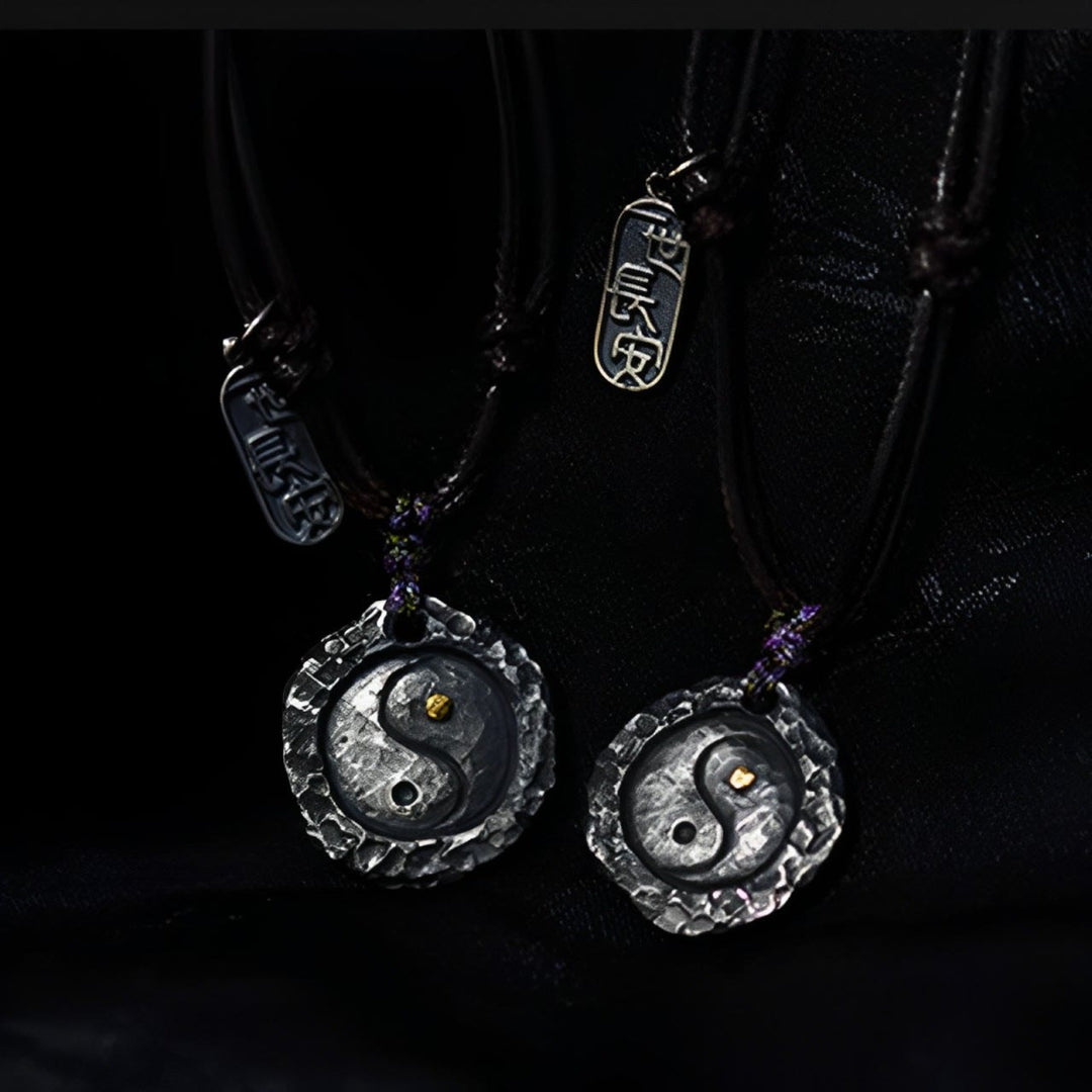 Buddha Stones 999 argent Sterling Tai Chi Yin Yang Design harmonie collier pendentif - image 12