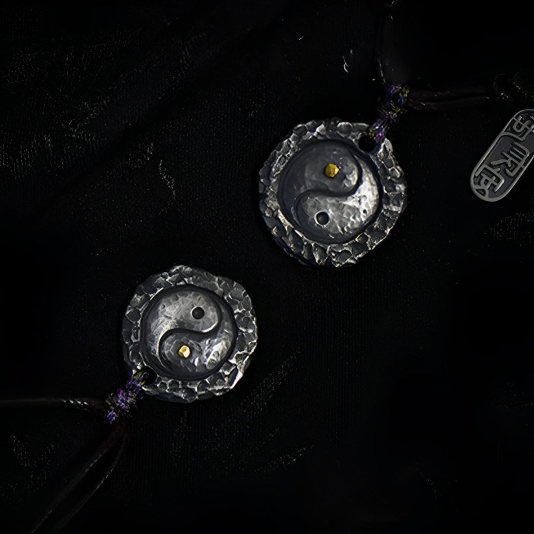 Buddha Stones 999 argent Sterling Tai Chi Yin Yang Design harmonie collier pendentif - image 12