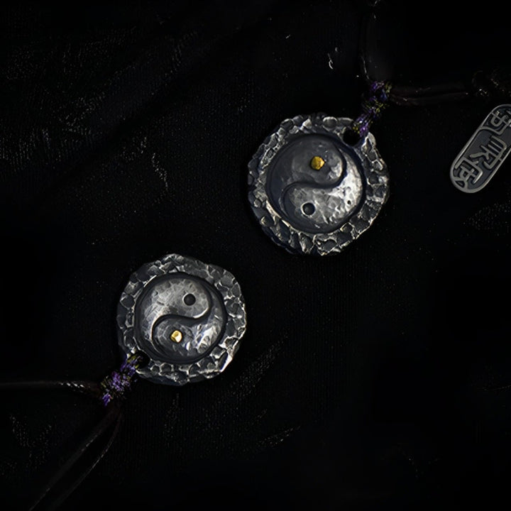 Buddha Stones 999 argent Sterling Tai Chi Yin Yang Design harmonie collier pendentif - image 12