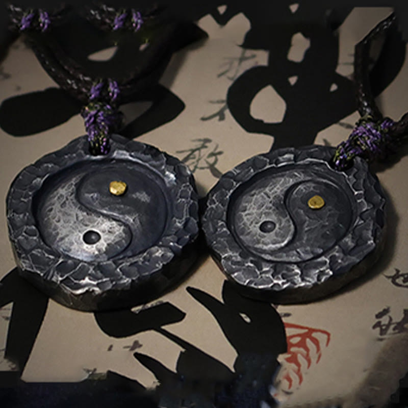 Buddha Stones 999 argent Sterling Tai Chi Yin Yang Design harmonie collier pendentif - image 13