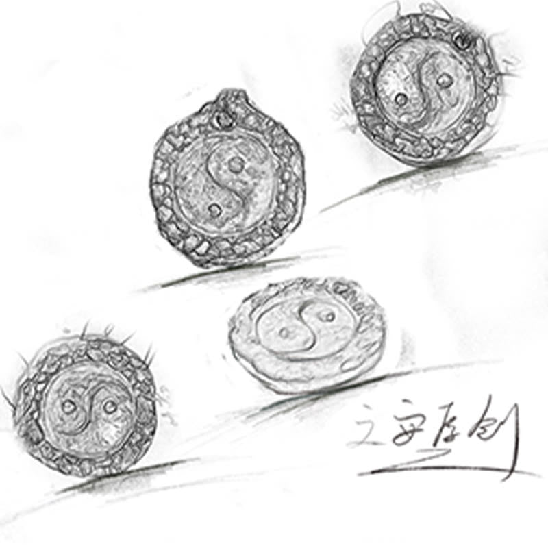 Buddha Stones 999 argent Sterling Tai Chi Yin Yang Design harmonie collier pendentif - image 8