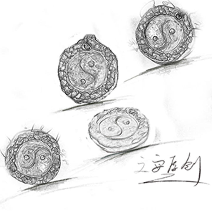 Buddha Stones 999 argent Sterling Tai Chi Yin Yang Design harmonie collier pendentif - image 7