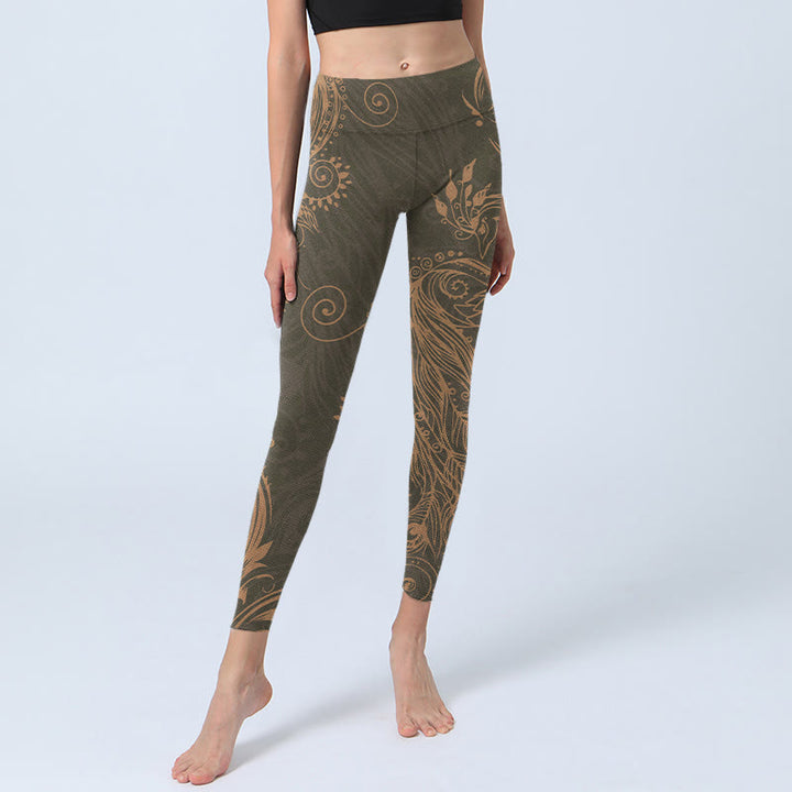 Pantalon de yoga pour femme avec imprimé Buddha Stones - image 5