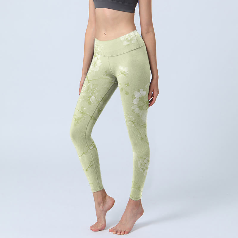 Pantalon de yoga pour femme avec imprimé Buddha Stones - Verge d'or pâle - US18，UK/AU22，EU50 (4XL) - image 1