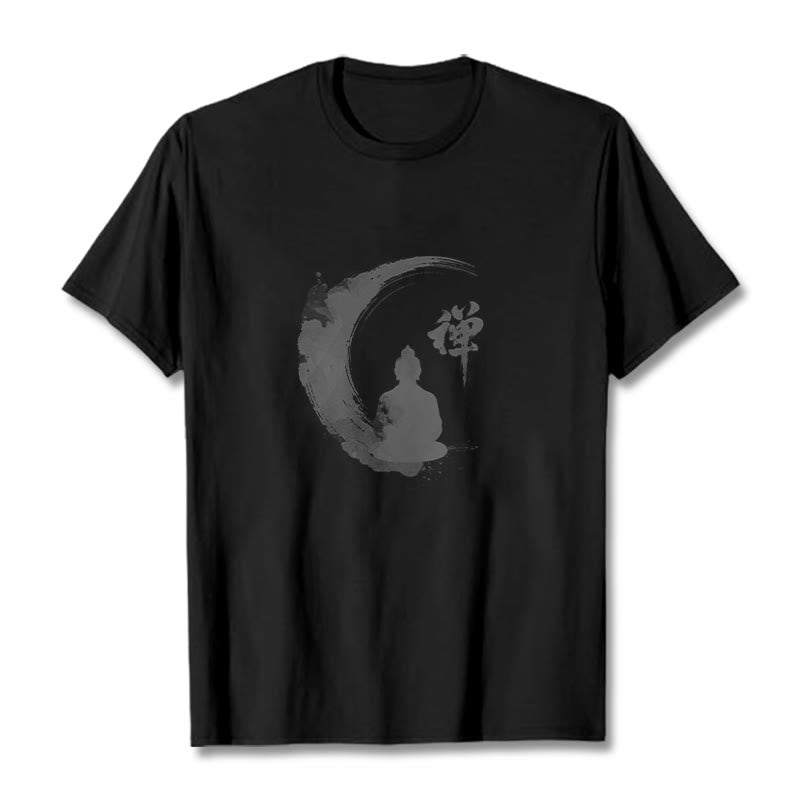 T-shirt en coton à motif Buddha Stones de Bouddha - Noir - 2XL - image 4