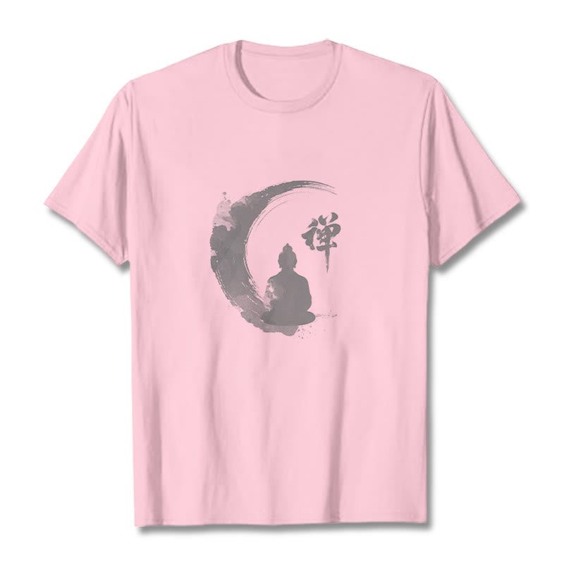 T-shirt en coton à motif Buddha Stones de Bouddha - Rose clair - 2XL - image 8