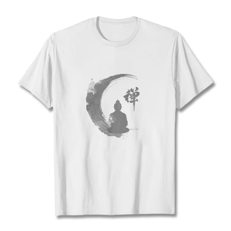 T-shirt en coton à motif Buddha Stones de Bouddha - Blanc - 2XL - image 1
