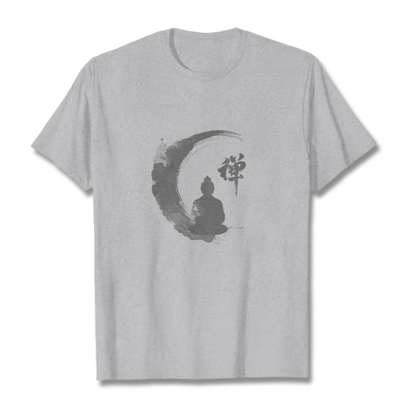 T-shirt en coton à motif Buddha Stones de Bouddha - Gris clair - 2XL - image 19