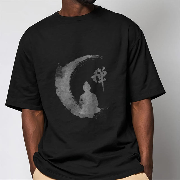 T-shirt en coton à motif Buddha Stones de Bouddha